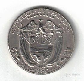 Moneta Panama da ¼ balboa del 1980