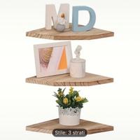 3 pezzi mensola angolare