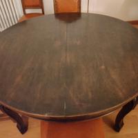 Tavolo francese 1800 stile Luigi XVI e 6 sedie