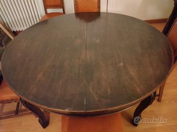 Tavolo francese 1800 stile Luigi XVI e 6 sedie