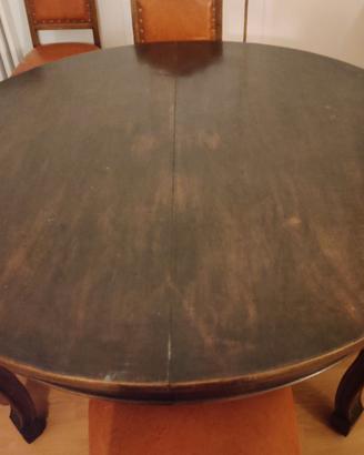 Tavolo francese 1800 stile Luigi XVI e 6 sedie