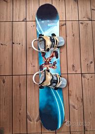 Tavola snowboard Burton 131 cm con attacchi 
