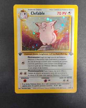Pokemon clefable jungle 1 edizione holo