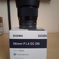 Sigma 56 mm  f 1.4 dc dn sony