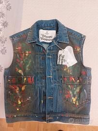 Vivienne Westwood gilet denim unisex taglia s