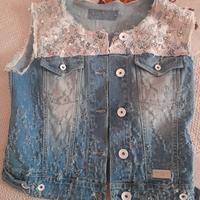 gilet  in jeans ragazza donna