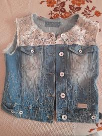gilet  in jeans ragazza donna