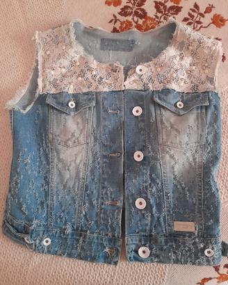gilet  in jeans ragazza donna