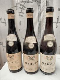 N. 3 vecchie bottiglie Barolo Poderi Aldo Conterno