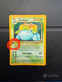 Pokemon venusaur 1 edizione base set ITA 15/102