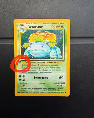 Pokemon venusaur 1 edizione base set ITA 15/102