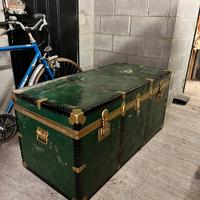 Baule vintage verde