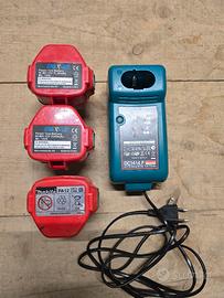 Carica batterie Makita e 3 batterie