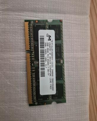 RAM SODIMM 2GB DDR3 1066MHz Micron  per notebook