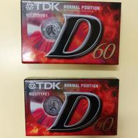 2 musicassette audio vergini TDK D 60