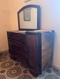 Mobile / madia anni '50 in legno con specchio