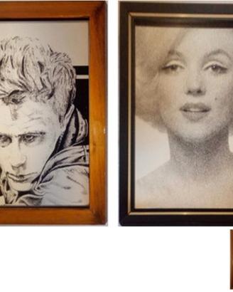 Quadri specchio M. Monroe, J. Deans e altri
