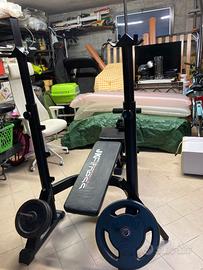 PANCA MULTIFUNZIONE COMPLETA DI PESI