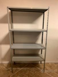 scaffale metallo cm 100x40 H 180 grigio 4 ripiani