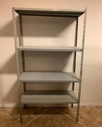 scaffale metallo cm 100x40 H 180 grigio 4 ripiani