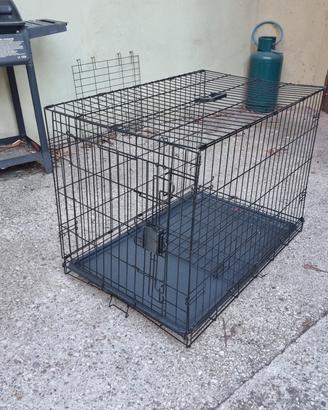 Gabbia per cani pieghevole in metallo 