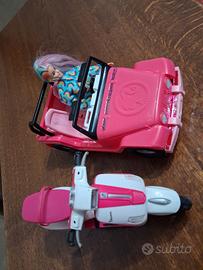 Macchina Barbie e moto Winx
