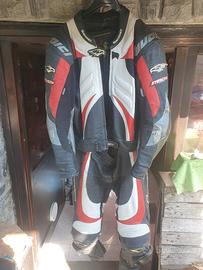 tuta in pelle divisibile tg56