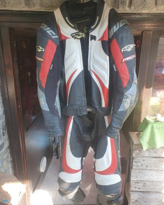 tuta in pelle divisibile tg56