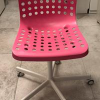 Sedia da scrivania, rosa bambina
