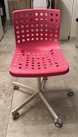 Sedia da scrivania, rosa bambina