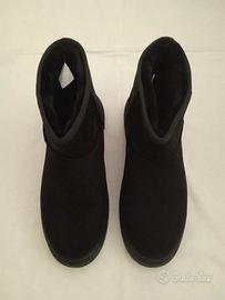 Stivaletti neri scamosciati pelliccia sintetica do