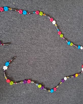 collana con calamite con perle in pvc vari utile
