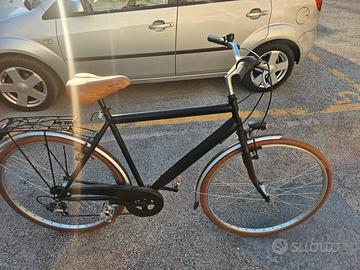 bicicletta city bike nera uomo 