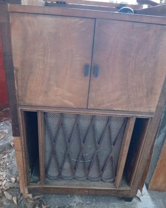 RADIOFONOGRAFO  VINTAGE ANNI 30 DA RESTAURARE