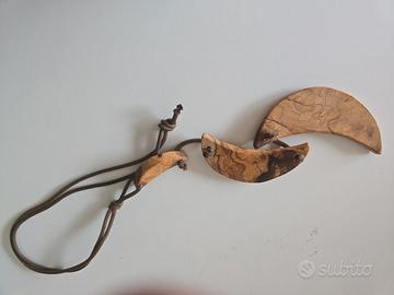 Collana in legno artigianale design naturale