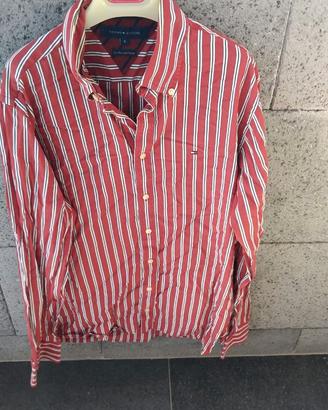 CAMICIA UOMO DI COTONE A RIGHE BRAND TOMMY HILFIGE