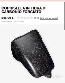 Coprisella in fibra di carbonio forgiato originale