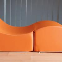 Pouf/Chaise longue arancione