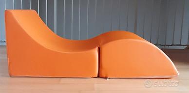 Pouf/Chaise longue arancione