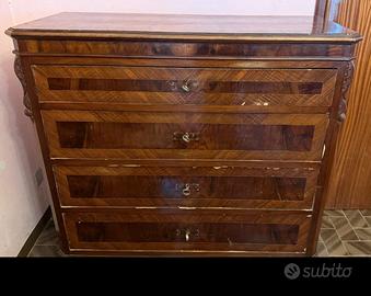 Cassettone Luigi Filippo 800 con specchiera