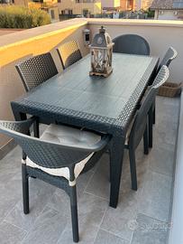 Tavolo e sedia da giardino/Terrazzo