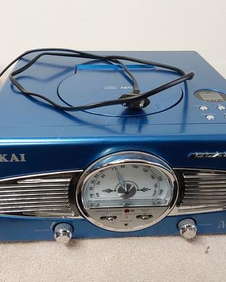 radio/CD AKAI CLASSIC I-VINTAGE  MP3 blu elettrico
