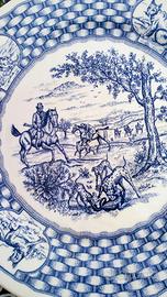 Grande Piatto Inglese decorato Blu