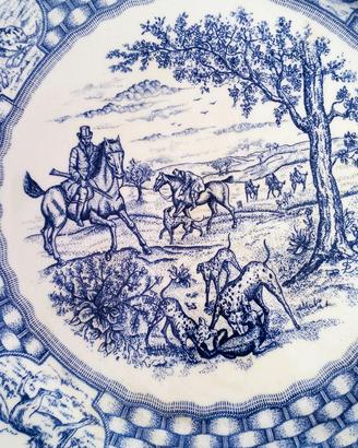Grande Piatto Inglese decorato Blu