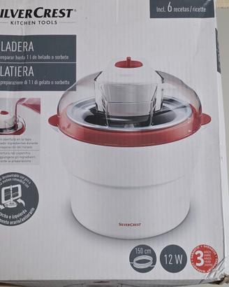 Gelatiera SilverCrest 1 litro 12 W con accessori