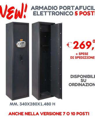 ARMADIO PORTAFUCILI ELETTRONICO 5 Posti