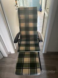 Sedia sdraio pieghevole 110 x 60