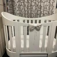 Culla ovale legno bianca ERBESI