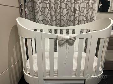 Culla ovale legno bianca ERBESI