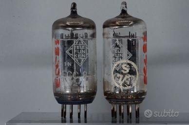 coppia di valvole audio ECC82 Telefunken testate
